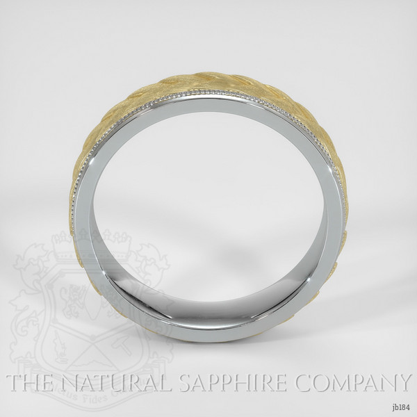 14K White & Yellow Men's Plain Band