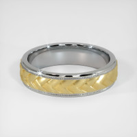 18K White & Yellow Men's Plain Band Video