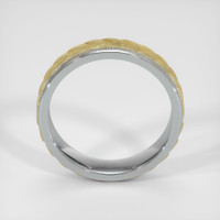 18K White & Yellow Men's Plain Band Image