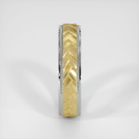 18K White & Yellow Men's Plain Band Image