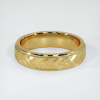 14K Yellow Gold Men's Plain Band Video