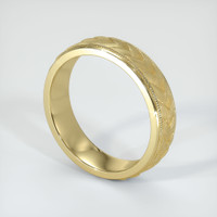 14K Yellow Gold Men's Plain Band Image