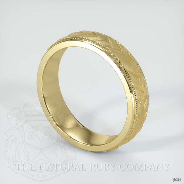 14K Yellow Gold Men's Plain Band