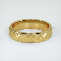 18K Yellow Gold Men's Plain Band Video