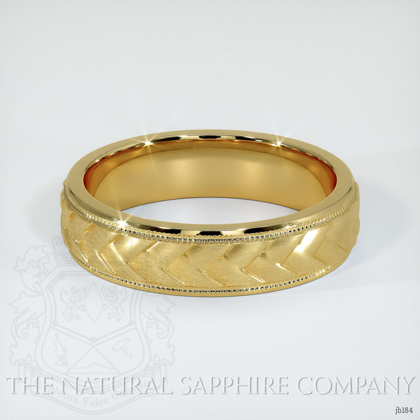 18K Yellow Gold Men's Plain Band