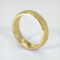 18K Yellow Gold Men's Plain Band Image