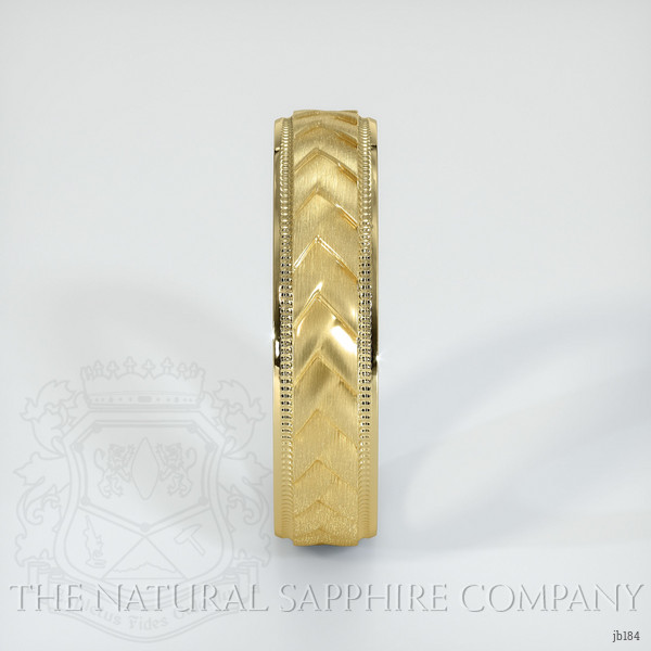 18K Yellow Gold Men's Plain Band