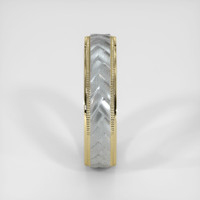 14K Yellow & White Men's Plain Band Image