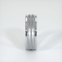 14K White Gold Men's Plain Band Image