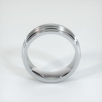 18K White Gold Men's Plain Band Image