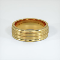 18K Yellow Gold Men's Plain Band Video