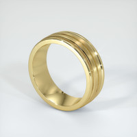 18K Yellow Gold Men's Plain Band Image