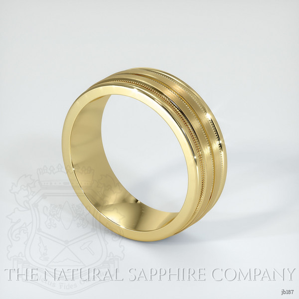 18K Yellow Gold Men's Plain Band