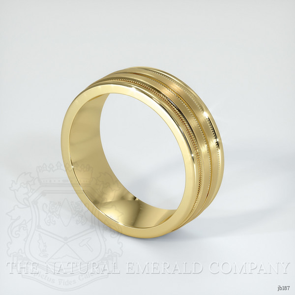 18K Yellow Gold Men's Plain Band