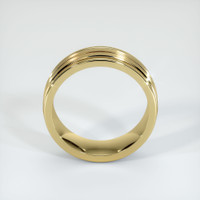 18K Yellow Gold Men's Plain Band Image
