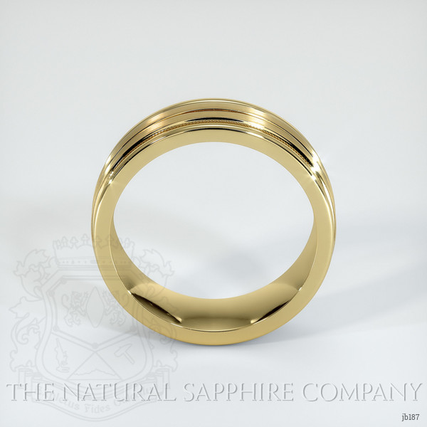 18K Yellow Gold Men's Plain Band