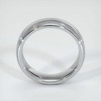 18K White Gold Men's Plain Band Image
