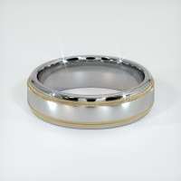 14K White & Yellow Men's Plain Band Video