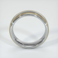 14K White & Yellow Men's Plain Band Image