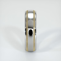 14K White & Yellow Men's Plain Band Image