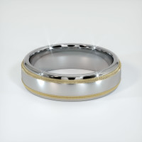 18K White & Yellow Men's Plain Band Video
