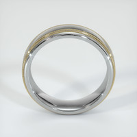 18K White & Yellow Men's Plain Band Image