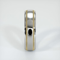 18K White & Yellow Men's Plain Band Image