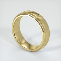 14K Yellow Gold Men's Plain Band Image