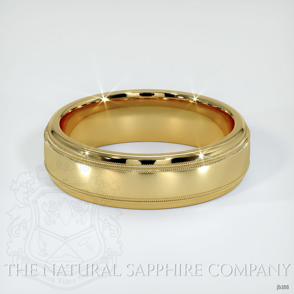 18K Yellow Gold Men's Plain Band