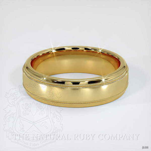 18K Yellow Gold Men's Plain Band
