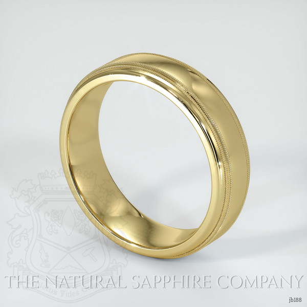 18K Yellow Gold Men's Plain Band