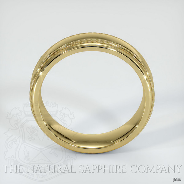 18K Yellow Gold Men's Plain Band