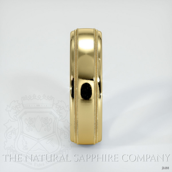 18K Yellow Gold Men's Plain Band