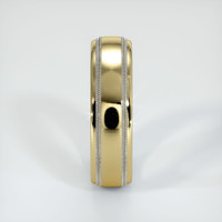 18K Yellow & White Men's Plain Band Image