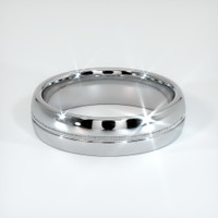 14K White Gold Antique Style Plain Band Video