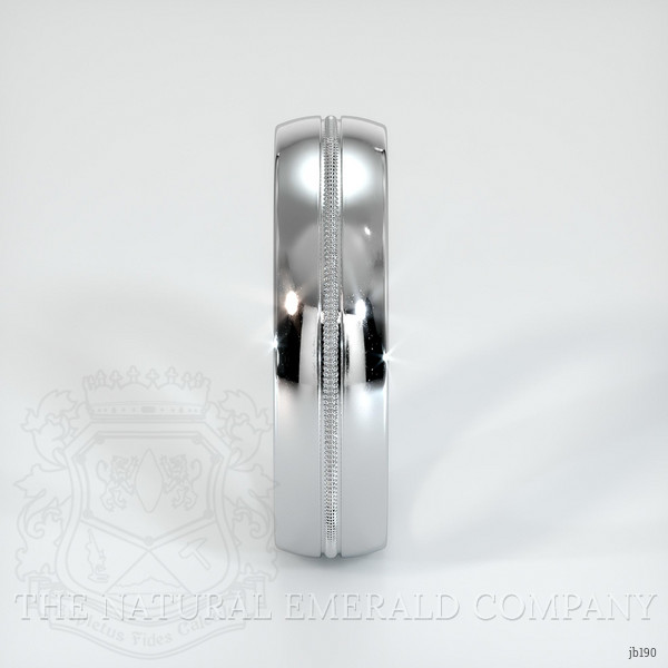 14K White Gold Antique Style Plain Band