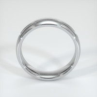 18K White Gold Antique Style Plain Band Image
