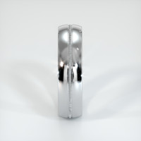 18K White Gold Antique Style Plain Band Image