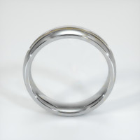 14K White & Yellow Antique Style Plain Band Image