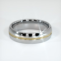 18K White & Yellow Antique Style Plain Band Video