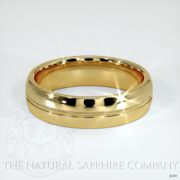18K Yellow Gold Antique Style Plain Band