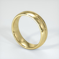 18K Yellow Gold Antique Style Plain Band Image