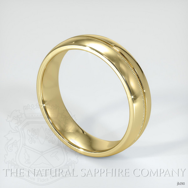 18K Yellow Gold Antique Style Plain Band