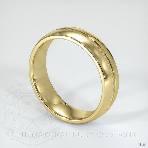 18K Yellow Gold Antique Style Plain Band