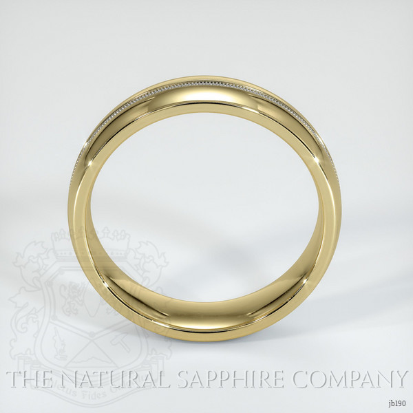 14K Yellow & White Antique Style Plain Band