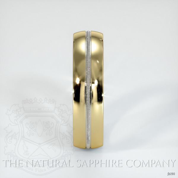 14K Yellow & White Antique Style Plain Band