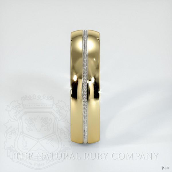 14K Yellow & White Antique Style Plain Band