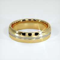 18K Yellow & White Antique Style Plain Band Video