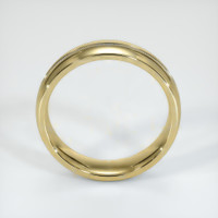 18K Yellow & White Antique Style Plain Band Image