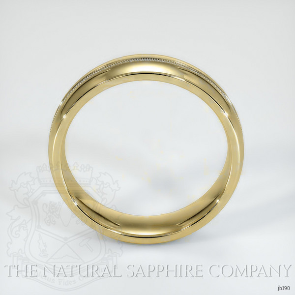 18K Yellow & White Antique Style Plain Band